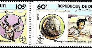Sello Boy Scout Djibouti 539/40 (**) 1981