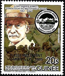 Sello Boy Scout Guinea Rep. A 192 (**) 1985