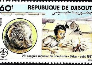 Sello Boy Scout Djibouti 539 (**) 1981