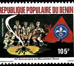 Sello Boy Scout Benin A 303 (**) 1982