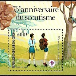 Sello Boy Scout Congo Rep. HB 29 (**) 1982