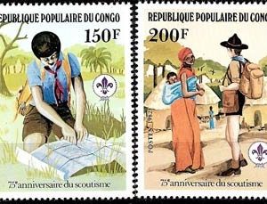 Sello Boy Scout Congo Rep. 663/66 (**) 1982