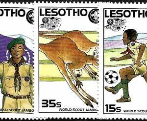 Sello Boy Scout Lesotho 733/37 (**) 1987