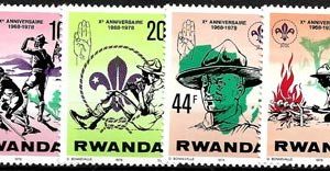 Sello Boy Scout Rwanda 812/19 (**) 1978