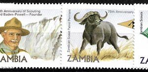 Sello Boy Scout Zambia 258/61 (**) 1982