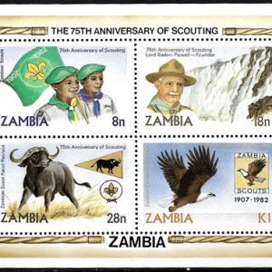 Sello Boy Scout Zambia HB 11 (**) 1982