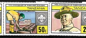 Sello Boy Scout Tanzania 207/10 (**) 1982