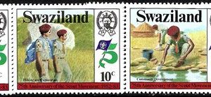 Sello Boy Scout Swazilandia 412/15 (**) 1982