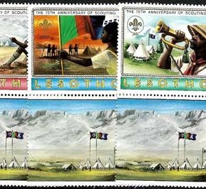 Sello Boy Scout Lesotho 475/79 (**) 1982