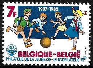 Sello Boy Scout Belgica 2065 (**) 1982
