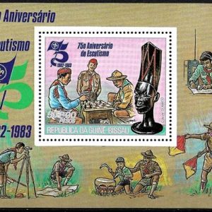 Sello Boy Scout Guinea Bissau HB 33 (**) 1982