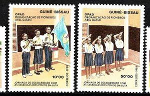 Sello Boy Scout Guinea Bissau 481a/81b (**) 1989