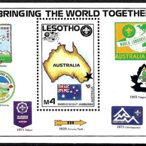 Sello Boy Scout Lesotho HB 48 (**) 1988