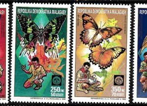 Sello Boy Scout Madagascar 863/68 (**) 1988