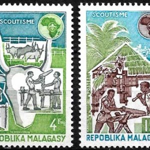 Sello Boy Scout Madagascar 538/39 (**) 1974
