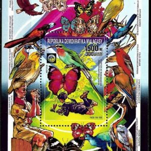 Sello Boy Scout Madagascar HB 46 (**) 1988