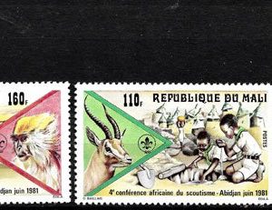 Sello Boy Scout Mali 429/31 (**) 1981