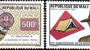 Sello Boy Scout Mali A 445/46 (**) 1982