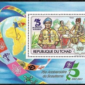 Sello Boy Scout Tchad HB 42 (**) 1983