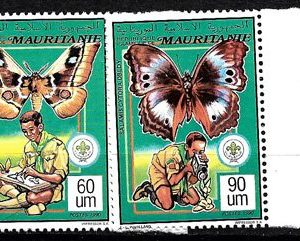 Sello Boy Scout Mauritania 641/42 (**) 1990