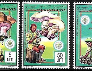 Sello Boy Scout Mauritania 643/45 (**) 1990