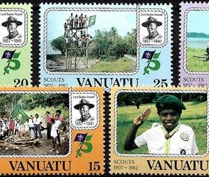 Sello Boy Scout Vanuatu 657/61 (**) 1982