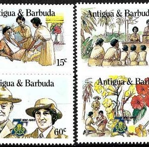 Sello Boy Scout Antigua y Barbuda 0863/66 (**) 1985