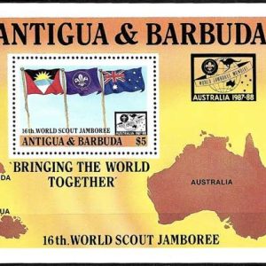 Sello Boy Scout Antigua y Barbuda HB 129 (**) 1988
