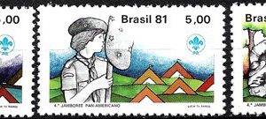 Sello Boy Scout Brasil 1464/66 (**) 1981