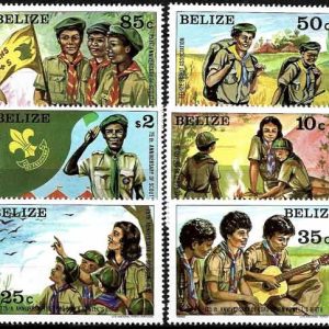 Sello Boy Scout Belize 0588/93 (**) 1982