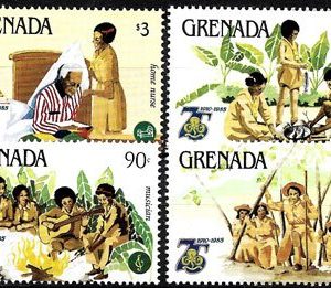 Sello Boy Scout Grenada 1221/24 (**) 1985