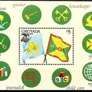 Sello Boy Scout Grenada HB 130 (**) 1985