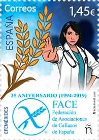 5387. Sello Federación de Celiacos 2020