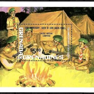 Sello Boy Scout Grenada-Grenadines HB 0062 (**) 1988