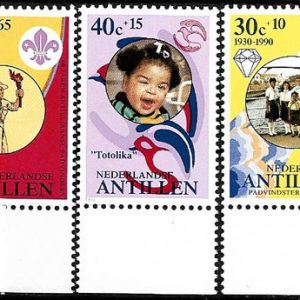 Sello Boy Scout Antillas Holandesas 867/69 (**) 1990