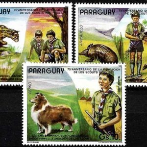 Sello Boy Scout Paraguay A897/99 (**) 1982