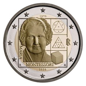 Moneda 2 euros de Italia 2020 María Montessori