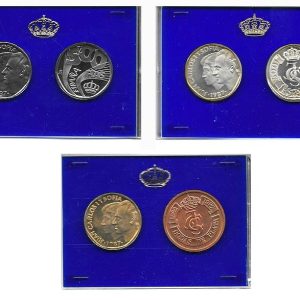 Año 1987. Serie de 3 Carteras 500 Pesetas Prueba