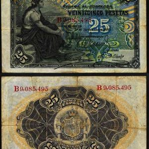Billete 025 pesetas Banco España 1906 BC