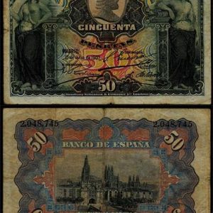 Billete 050 pesetas Banco España 1907 MBC-
