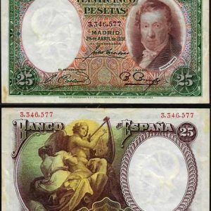 Billete Banco de España – Madrid 0025 pesetas 1931 MBC