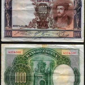 Billete Banco de España – Madrid 1000 pesetas 1925 MBC