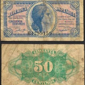 Billete Ministerio de Hacienda (Madrid) 0,50 céntimos 1937 BC