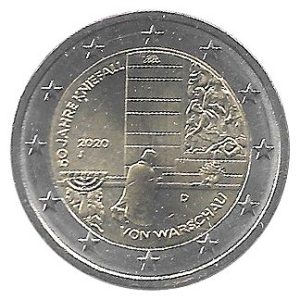 Moneda 2 euros Alemania 2020 Genuflexión de Varsovia 1 Ceca