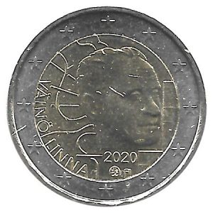 Moneda 2 euros de Finlandia 2020 Vaino Linna