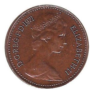 Moneda Gran Bretaña 00001/2 NEW PENNY 1976 ISABEL II  MBC