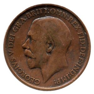 Moneda Gran Bretaña 0001 Penny 1920. MBC-