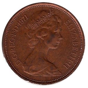 Moneda Gran Bretaña 001 New Penny 1971 MBC-
