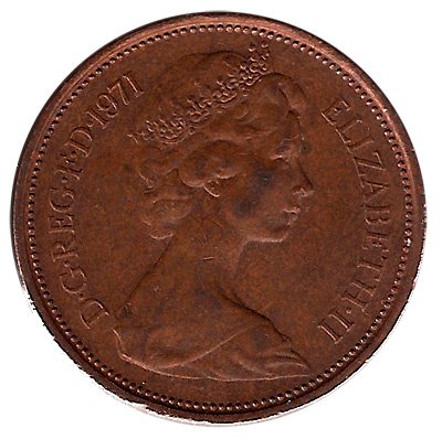Moneda Gran Bretaña 001 New Penny 1971 MBC-