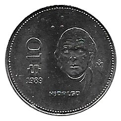 Moneda México 0010 pesos 1985.S/C